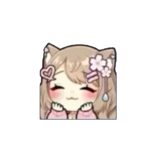🤩 emoji ˗ˋʚ 𝐵𝑟𝑜𝑤𝑛 𝑔𝑖𝑟𝑙 ♡ @I1RRN ɞˊ˗ Telegram sticker 2 of 75
