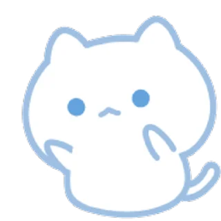 ⭐ emoji ˗ˋʚ 𝑏𝑙𝑢𝑒 𝑐𝑎𝑡 ♡︎ @I1RRN ɞˊ˗ Telegram sticker 5 of 40