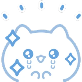⭐ emoji ˗ˋʚ 𝑏𝑙𝑢𝑒 𝑐𝑎𝑡 ♡︎ @I1RRN ɞˊ˗ Telegram sticker 18 of 40
