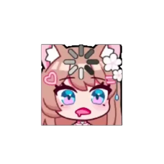 🤩 emoji ˗ˋʚ 𝐵𝑟𝑜𝑤𝑛 𝑔𝑖𝑟𝑙 ♡ @I1RRN ɞˊ˗ Telegram sticker 14 of 75