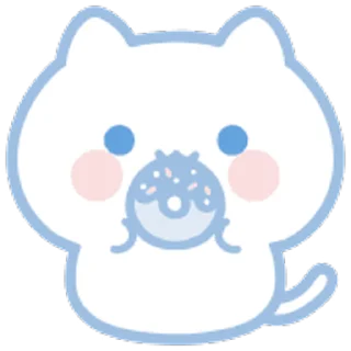 ⭐ emoji ˗ˋʚ 𝑏𝑙𝑢𝑒 𝑐𝑎𝑡 ♡︎ @I1RRN ɞˊ˗ Telegram sticker 6 of 40