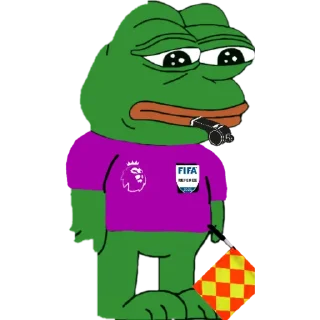 😐 emoji Pepe Referee⚽️by 🔴⭐⭐⭐[VJ]⭐⭐🔴 Telegram sticker 3 of 32