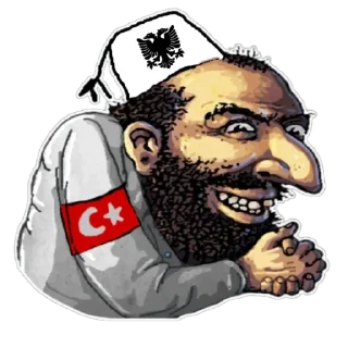 Sticker from albanian wojaks