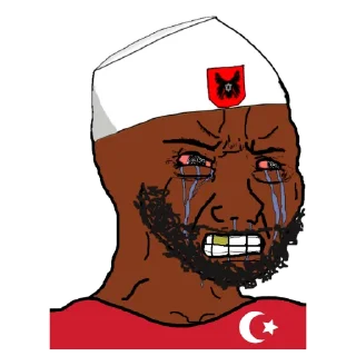 Sticker from albanian wojaks