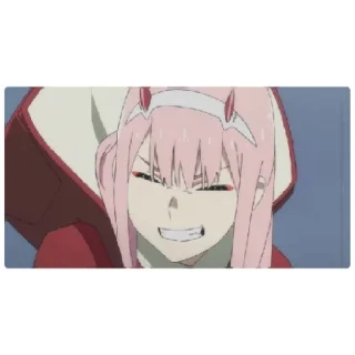 😁 emoji Zero two Telegram sticker 9 of 9