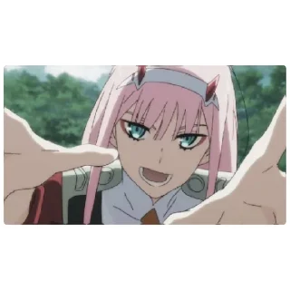 😁 emoji Zero two Telegram sticker 5 of 9