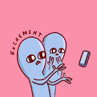 Sticker from Strange Planet