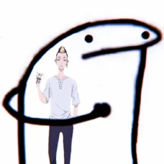 ✖️ emoji 我没有笑. Telegram sticker 5 of 15