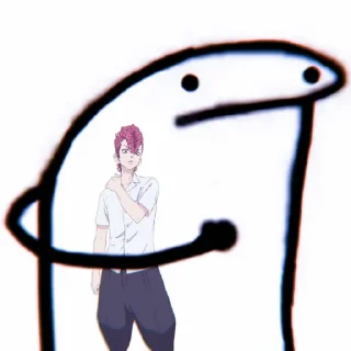 ✖️ emoji 我没有笑. Telegram sticker 15 of 15