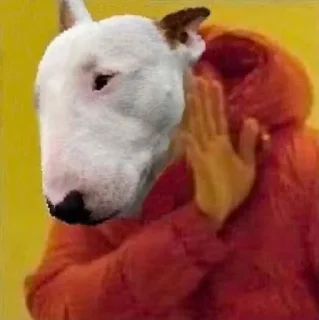 😐 emoji Bull Terrier Telegram sticker 22 of 43