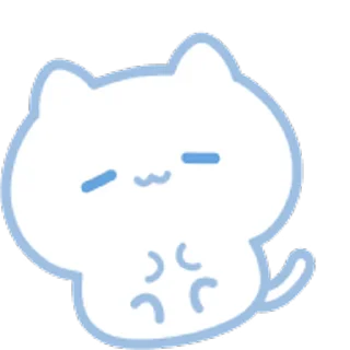 ⭐ emoji ˗ˋʚ 𝑏𝑙𝑢𝑒 𝑐𝑎𝑡 ♡︎ @I1RRN ɞˊ˗ Telegram sticker 20 of 40