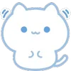 ⭐ emoji ˗ˋʚ 𝑏𝑙𝑢𝑒 𝑐𝑎𝑡 ♡︎ @I1RRN ɞˊ˗ Telegram sticker 15 of 40
