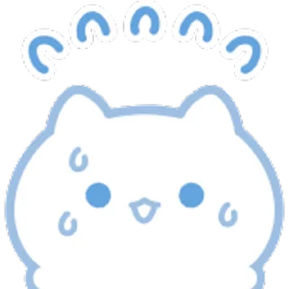 ⭐ emoji ˗ˋʚ 𝑏𝑙𝑢𝑒 𝑐𝑎𝑡 ♡︎ @I1RRN ɞˊ˗ Telegram sticker 7 of 40