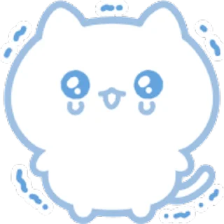 ⭐ emoji ˗ˋʚ 𝑏𝑙𝑢𝑒 𝑐𝑎𝑡 ♡︎ @I1RRN ɞˊ˗ Telegram sticker 24 of 40