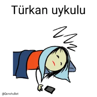 😴 emoji Türkan @Qonshubot Telegram sticker 17 of 31