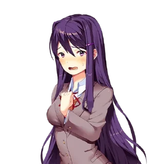 🌟 emoji Yuri DDLC @aminacrotoy Telegram sticker 10 of 55