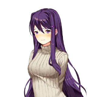 🌟 emoji Yuri DDLC @aminacrotoy Telegram sticker 23 of 55