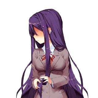 🌟 emoji Yuri DDLC @aminacrotoy Telegram sticker 17 of 55