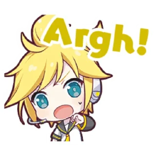 😧 emoji Project Sekai Len Telegram sticker 12 of 25