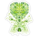 Sticker from weed
