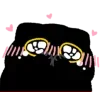 🤩 emoji ᑲᥣᥲᥴk ᥴᥲ𝗍 ♡︎ @I1RRN Telegram sticker 23 of 40