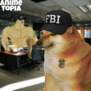 Sticker from @Anime_topia | FBI doge