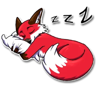 😴 emoji Xavier Fox, by Una Telegram sticker 24 of 108