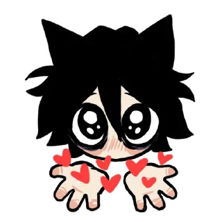 ❤️ emoji Edgy catboy Telegram sticker 17 of 73