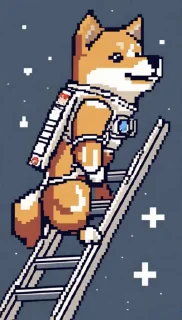 🌟 emoji Shiba climb Telegram sticker 13 of 26