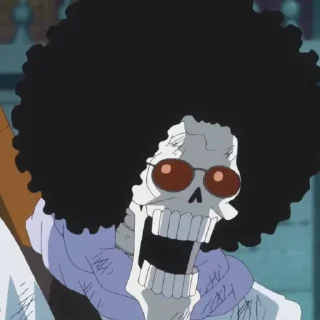 💀 emoji Brook @StickersofAnime Telegram sticker 21 of 61