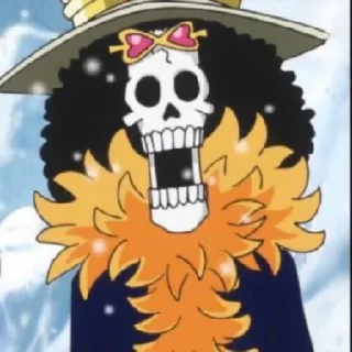 💀 emoji Brook @StickersofAnime Telegram sticker 8 of 61