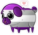 Sticker from Pug LGBT+