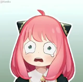 😢 emoji 🥜 Anya Forger (@TodorokiShouto) Telegram sticker 22 of 41