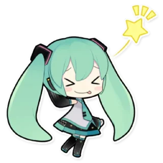 😝 emoji Hatsune Miku Telegram sticker 12 of 40