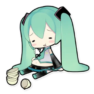 😋 emoji Hatsune Miku Telegram sticker 18 of 40