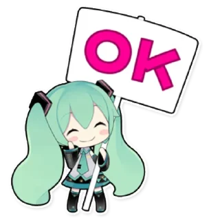 🙆‍♀️ emoji Hatsune Miku Telegram sticker 15 of 40