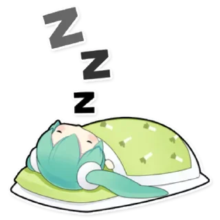 😴 emoji Hatsune Miku Telegram sticker 8 of 40