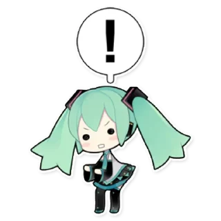 ❗️ emoji Hatsune Miku Telegram sticker 20 of 40