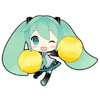 😙 emoji Hatsune Miku Telegram sticker 23 of 40