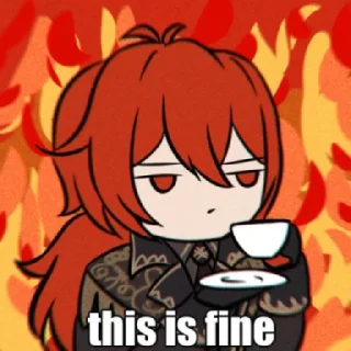 😒 emoji Diluc Telegram sticker 6 of 55