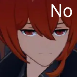 😐 emoji Diluc Telegram sticker 10 of 55