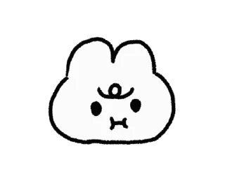 🙁 emoji やさうさちゃん Telegram sticker 8 of 120