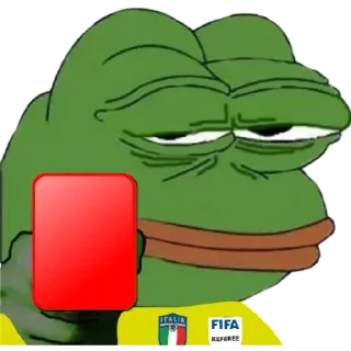 ❤ emoji Pepe Referee⚽️by 🔴⭐⭐⭐[VJ]⭐⭐🔴 Telegram sticker 10 of 32