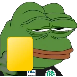 💛 emoji Pepe Referee⚽️by 🔴⭐⭐⭐[VJ]⭐⭐🔴 Telegram sticker 5 of 32