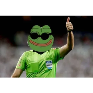 👍 emoji Pepe Referee⚽️by 🔴⭐⭐⭐[VJ]⭐⭐🔴 Telegram sticker 14 of 32