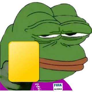 💛 emoji Pepe Referee⚽️by 🔴⭐⭐⭐[VJ]⭐⭐🔴 Telegram sticker 8 of 32