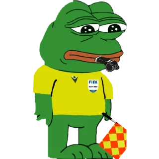 😐 emoji Pepe Referee⚽️by 🔴⭐⭐⭐[VJ]⭐⭐🔴 Telegram sticker 2 of 32