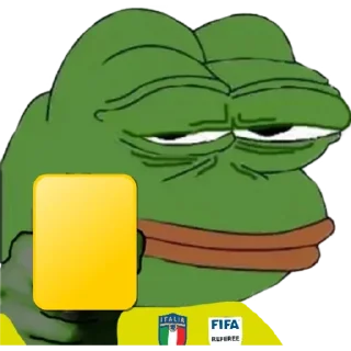 💛 emoji Pepe Referee⚽️by 🔴⭐⭐⭐[VJ]⭐⭐🔴 Telegram sticker 9 of 32