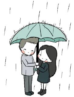 ☔️ emoji Boy & Girl @Stickersnew Telegram sticker 1 of 18