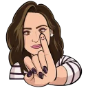 🙂 emoji Demi lovato stikers Telegram sticker 9 of 30